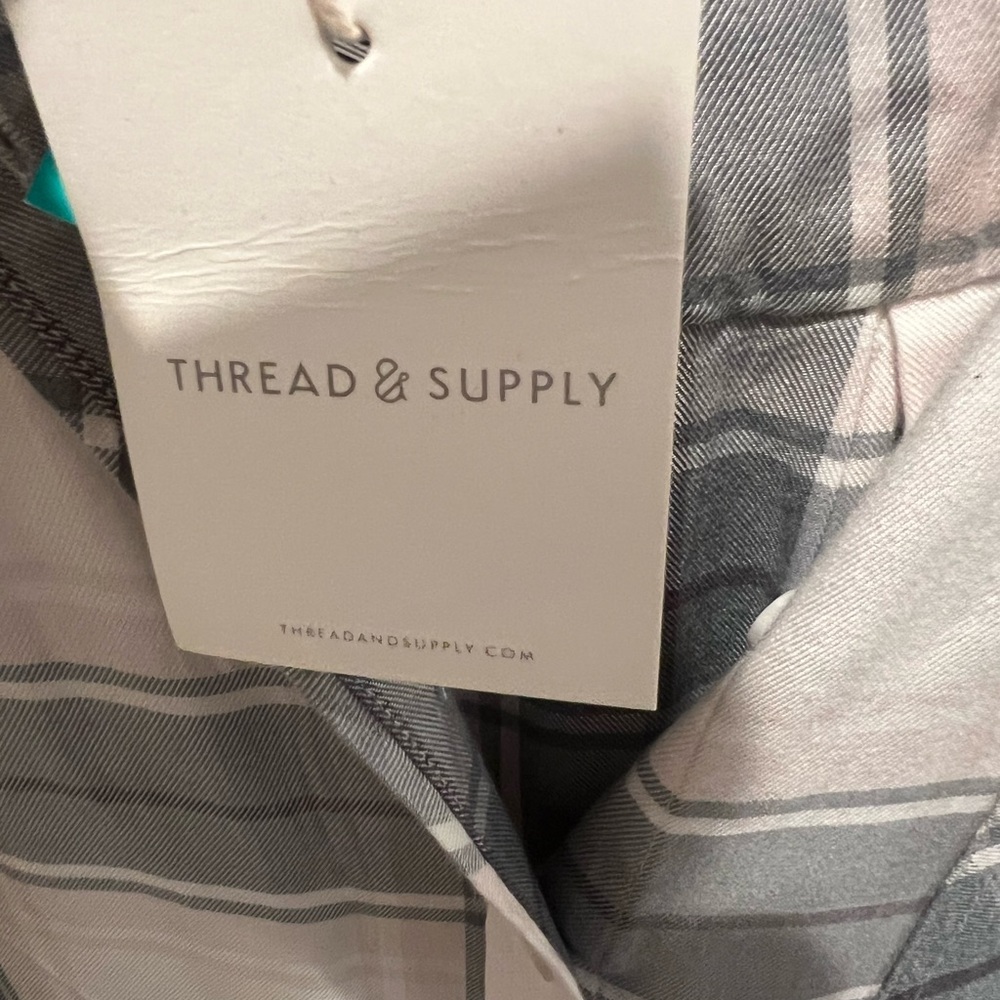 Thread & Supply Gray and White Checkered Shirt - Picture 3 of 5
